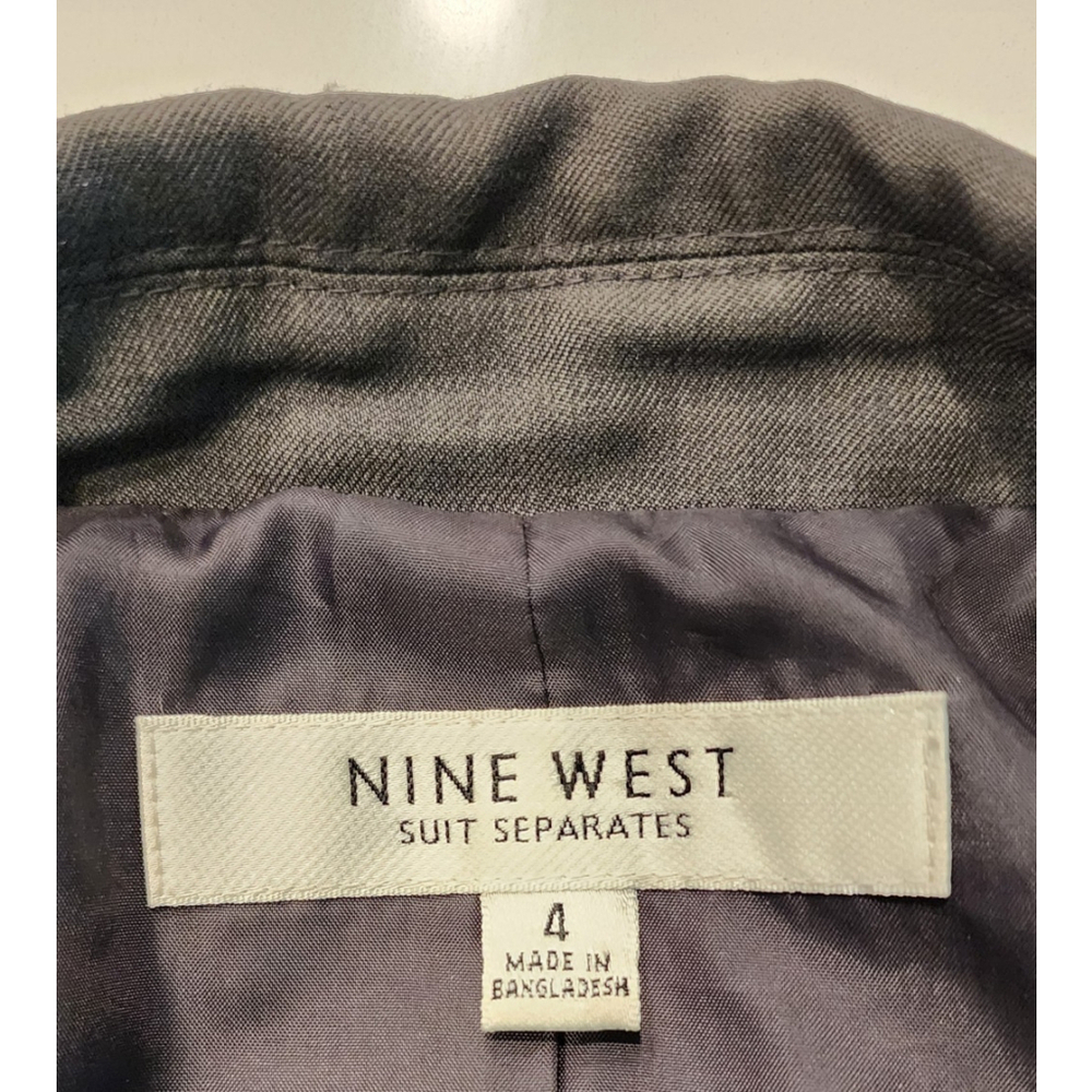 Nine West Suit Separates Career Blazer Jacket Gray Women's 4 - Picture 8 of 11